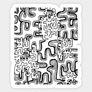 A Maze Ing Aussie Tangle with Transparent Background Sticker